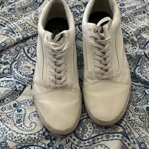White Leather Vans